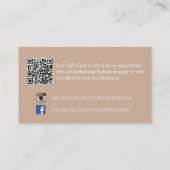 Carte De Visite Pois Tan Cute Avec Boutique Monogram Girl (Dos)