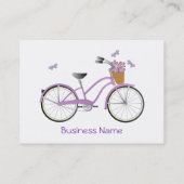 Carte De Visite Pois vélos et violets (Dos)