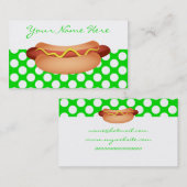 Carte De Visite Pois vert mignon et conception savoureuse de (Devant / Derrière)