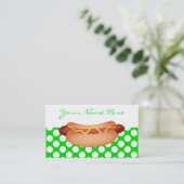 Carte De Visite Pois vert mignon et conception savoureuse de (Debout devant)