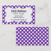 Carte De Visite Pois violets de raisins (Devant / Derrière)