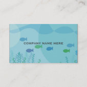 Carte De Visite Poisson, algue, graphique professionnel sous-marin (Dos)