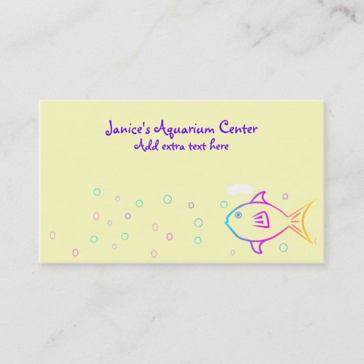 Carte De Visite Poisson arc-en-ciel (Devant)