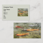 Carte De Visite Poisson - Banc de carpes koï : (Devant / Derrière)