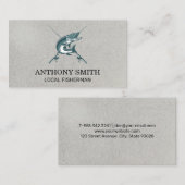 Carte De Visite Poisson basse | Icône Poteaux de pêche (Devant / Derrière)