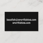 Carte De Visite Poisson basse/pêche (noir/rouge/blanc) (Dos)