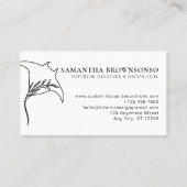 Carte De Visite Poisson blanc raie de manta raie (Dos)