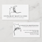 Carte De Visite Poisson blanc raie de manta raie (Devant / Derrière)