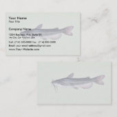 Carte De Visite Poisson-chat blanc (Devant / Derrière)