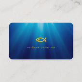 Carte De Visite Poisson chrétien avec croix | Inspirationnel (Dos)