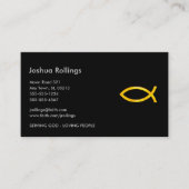 Carte De Visite Poisson chrétien | Pasteur (Devant)