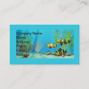 Carte De Visite Poisson clown sur Coral Reef