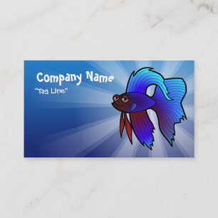 Carte De Visite Poisson combattant cartoon / Poisson combattant si