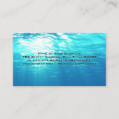 Carte De Visite Poisson de basse grande bouche | Eau Océane | Expé (Dos)