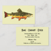 Carte De Visite Poisson de truite broyée (Devant / Derrière)
