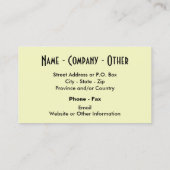 Carte De Visite Poisson de truite broyée (Dos)