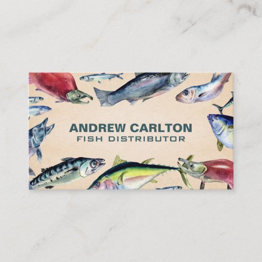 Carte De Visite Poisson de Variété | Pêche (Devant)