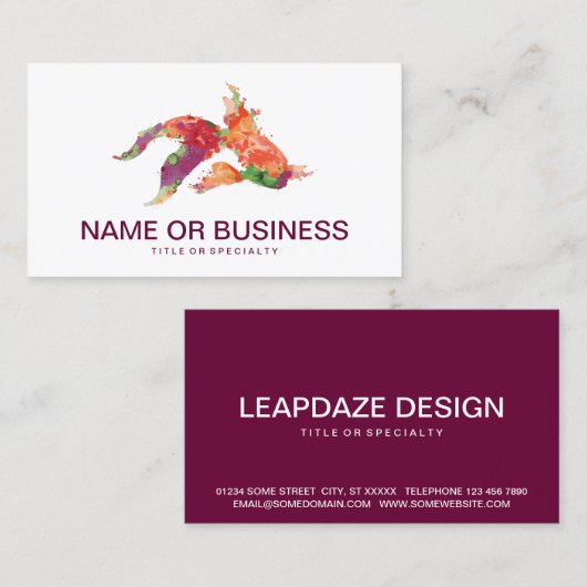 Carte De Visite poisson d'eau (Devant / Derrière)