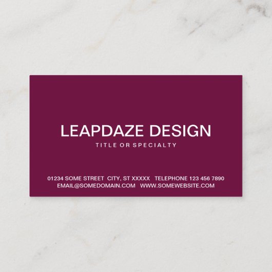 Carte De Visite poisson d'eau (Dos)