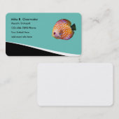 Carte De Visite Poisson Discus, biologiste aquatique (Devant / Derrière)