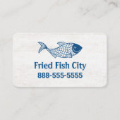 Carte De Visite Poisson et chips | Restaurant de fruits de mer | T (Devant)