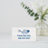 Carte De Visite Poisson et chips | Restaurant de fruits de mer | T (Debout devant)
