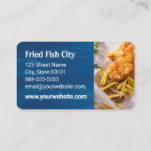 Carte De Visite Poisson et chips | Restaurant de fruits de mer | T (Dos)