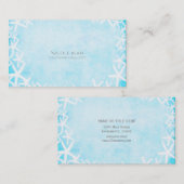 Carte De Visite Poisson étoilé peint Aqua Blue Tropical Beach Pers (Devant / Derrière)