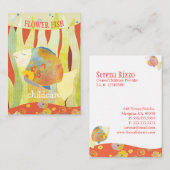 Carte De Visite Poisson Fleur Garde d'enfants | Garderie (Devant / Derrière)