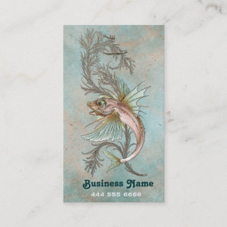 Carte De Visite Poisson Imaginaire Art Nouveau