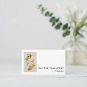 Carte De Visite Poisson Koi Or élégant (Debout devant)