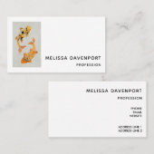 Carte De Visite Poisson Koi Or élégant (Devant / Derrière)