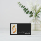 Carte De Visite Poisson Koi Or élégant (Debout devant)