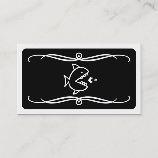 Carte De Visite poisson mod mangez du poisson (couleur personnalis (Devant)