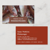 Carte De Visite Poisson, Pêcheur/Épouse, Marché aux Poissons (Devant / Derrière)