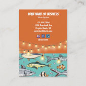 Carte De Visite Poisson Plage Aquarium Mural Aquarium (Dos)