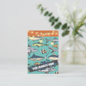 Carte De Visite Poisson Plage Aquarium Mural Aquarium (Debout devant)