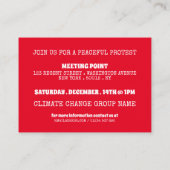 Carte De Visite Poisson plastique, Changement climatique Point de (Dos)