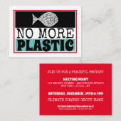 Carte De Visite Poisson plastique, Changement climatique Point de (Devant / Derrière)