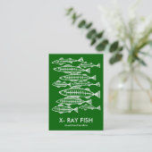 Carte De Visite POISSON RAYONS X - Vert Herbe Profond (Debout devant)