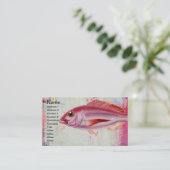 Carte De Visite Poisson rose (Debout devant)