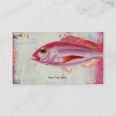 Carte De Visite Poisson rose Média mixte (Dos)