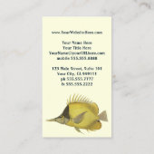 Carte De Visite Poisson tropical jaune Chelmon Longirostris, vinta (Dos)