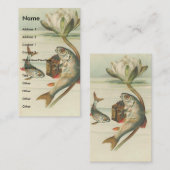 Carte De Visite Poisson Vintage (Devant / Derrière)