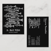 Carte De Visite POISSON X-RAY - Noir (Devant / Derrière)