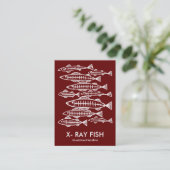 Carte De Visite POISSON X-RAY - Rouge profond (Debout devant)