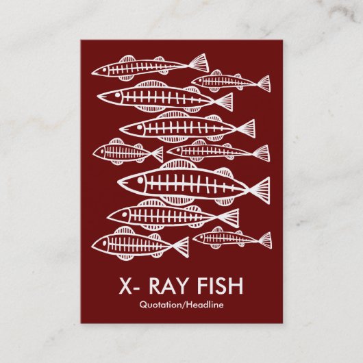 Carte De Visite POISSON X-RAY - Rouge profond (Devant)