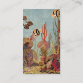 Carte De Visite Poissons-anges en corail, poissons tropicaux Vinta (Dos)