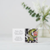 Carte De Visite Poissons chanceux à l'encre noire japonais (Debout devant)