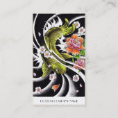 Carte De Visite Poissons chanceux à l'encre noire japonais (Dos)